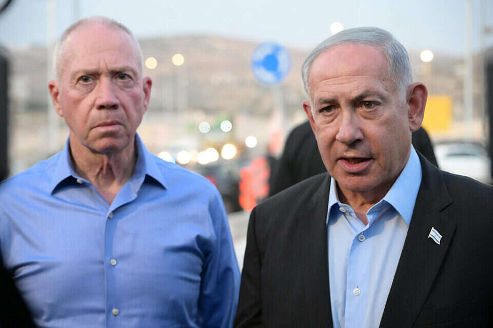רה"מ נתניהו ושר הביטחון גלנט. צריך לקבל החלטה בצפון , עמוס בן גרשום/לע"מ