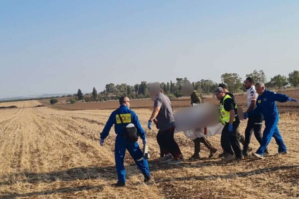 צנחן רחיפה התרסק בשטח פתוח , תיעוד מבצעי מד"א