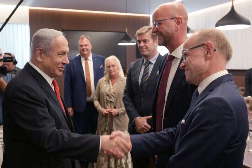 נתניהו בפגישתו עם חברי הפרלמנט השבדי , עמוס בן גרשום/ לע"מ