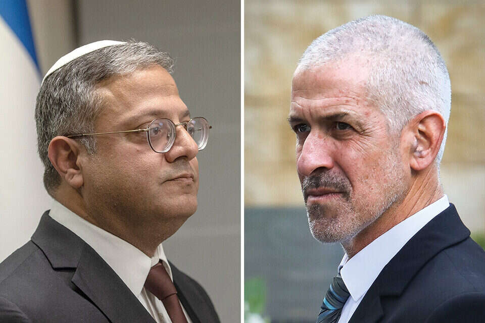 ראש השב"כ רונן בר והשר לביטחון לאומי איתמר בן גביר , מארק ישראל סלם, אורן בן חקון