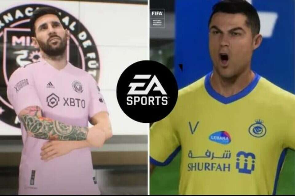 רונאלדו ומסי בגרסה החדשה של פיפ"א , צילום מסך