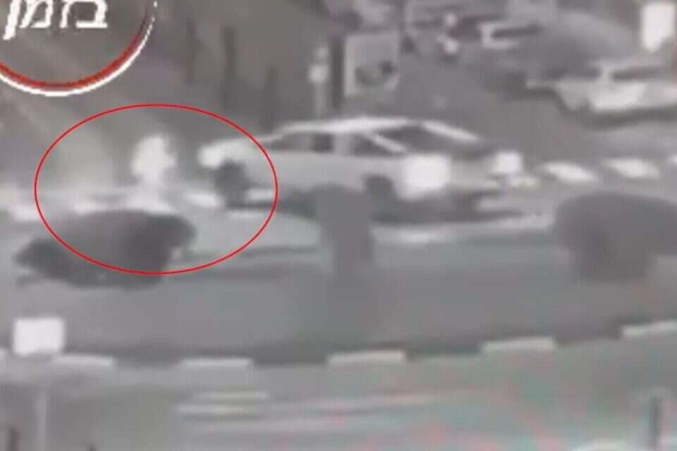 תיעוד רגע הפגיעה בסרטון , חדשות בזמן