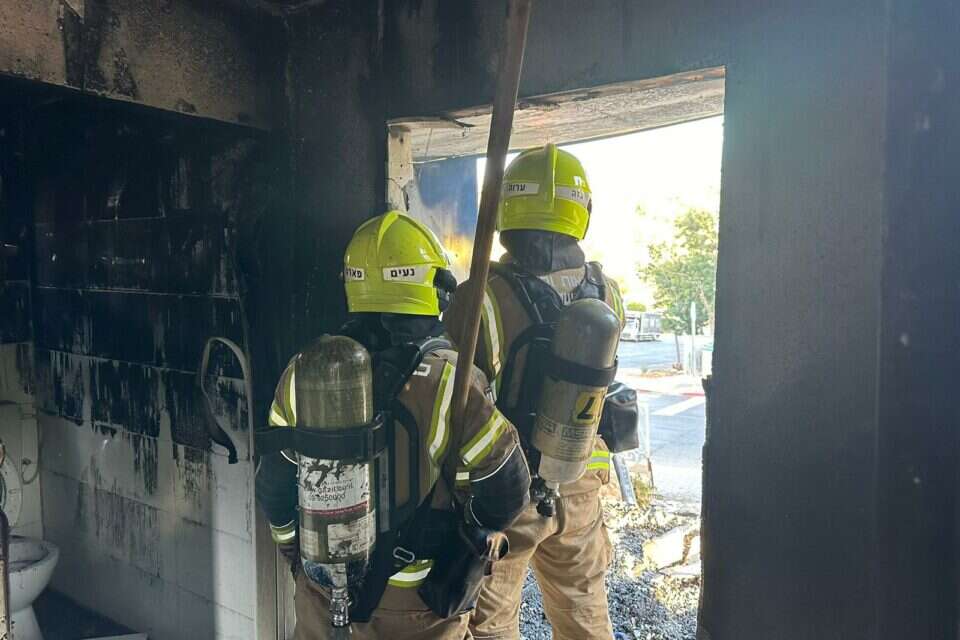 זירת השריפה בצפת