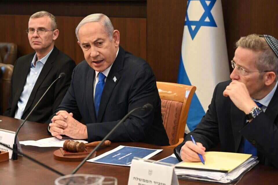 נתניהו בישיבת הממשלה (ארכיון) , חיים צח לע"מ