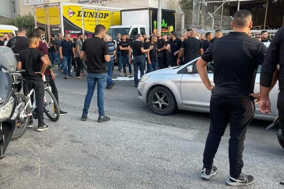 זירת ירי באום אל-פחם (ארכיון)