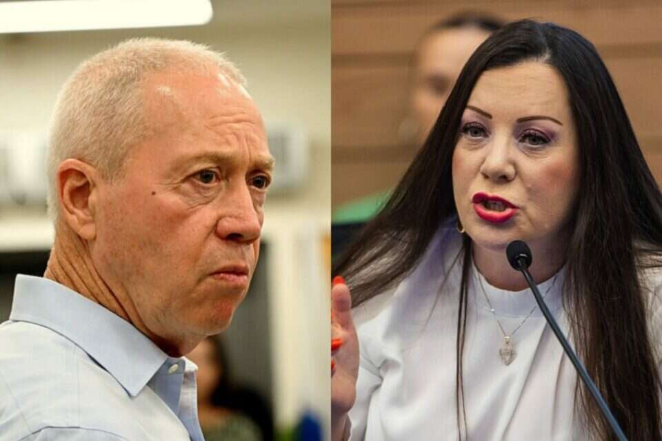 ח"כ טלי גוטליב ושר הביטחון יואב גלנט , יוסי זליגר ואורן בן חקון