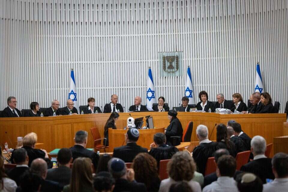 שופטי העליון בדיון הסבירות בבג"ץ , יונתן זינדל/פלאש90