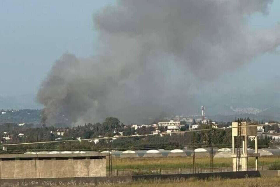 אזור טרטוס הכפרי. דיווחים ממקורות זרים על תקיפה ישראלית , 