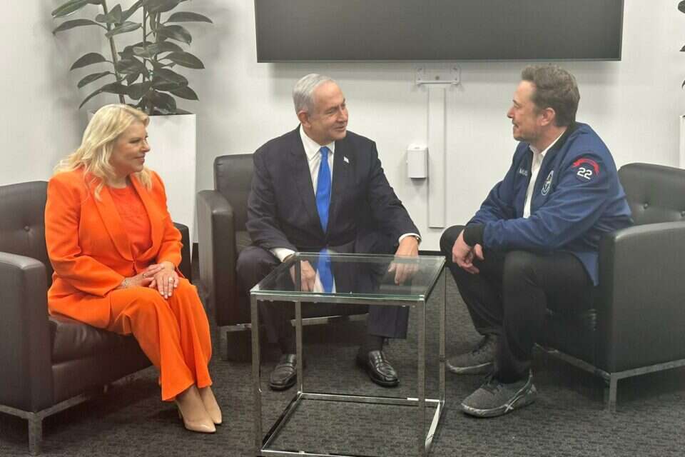הזוג נתניהו בפגישתם עם אילון מאסק בארה"ב. , אבי אוחיון /לע"מ