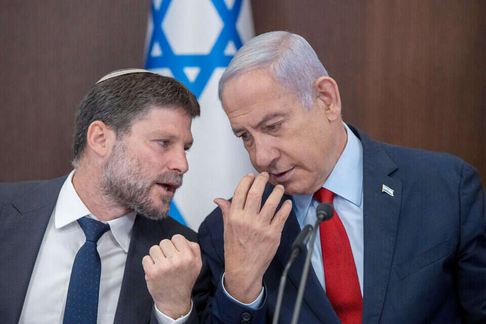ראש הממשלה בנימין נתניהו ושר האוצר סמוטריץ , עמית שאבי