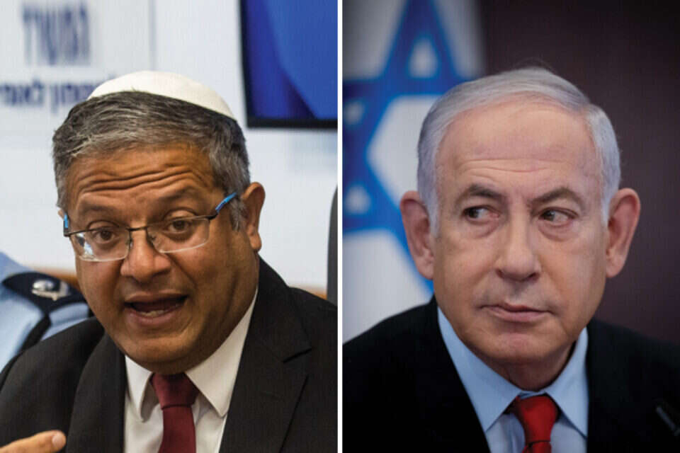בן גביר ונתניהו , חיים גולדברג/פלאש90, אורן בן חקון