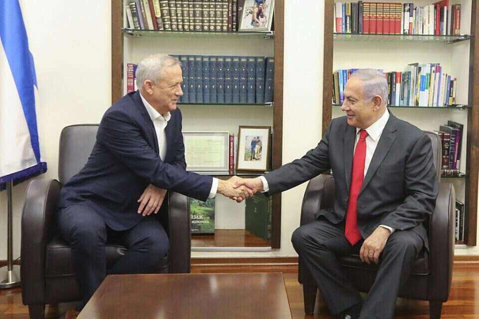 רה"מ נתניהו וגנץ  , אלעד מלכה
