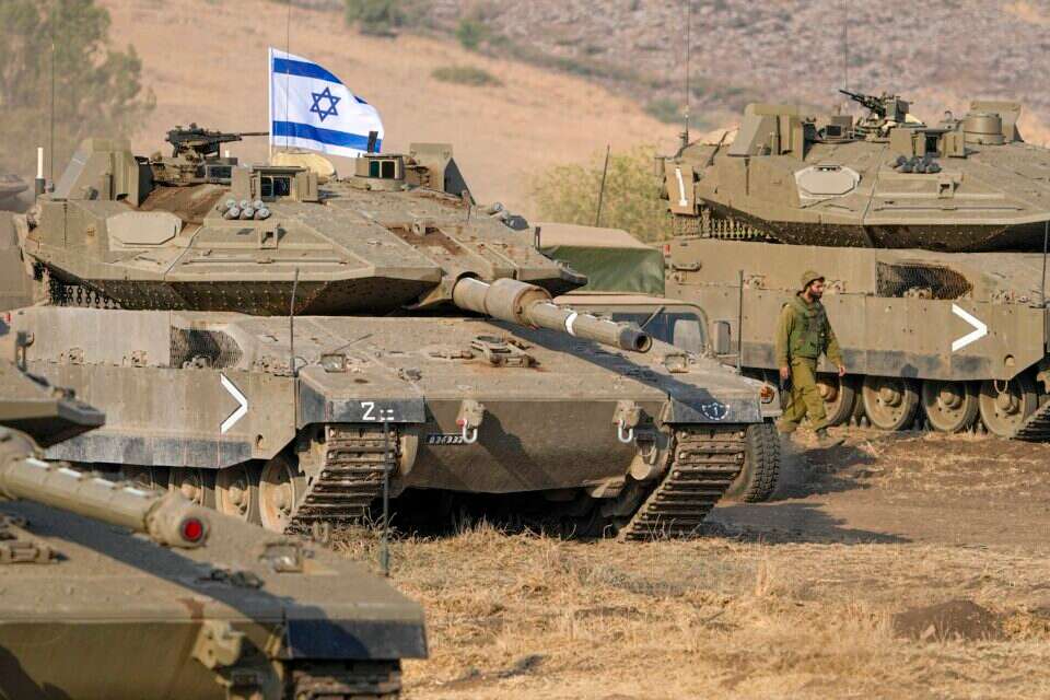 טנקים ישראליים בסמוך לגבול עם לבנון (למצולמים אין כל קשר לכתבה) , איי.פי.