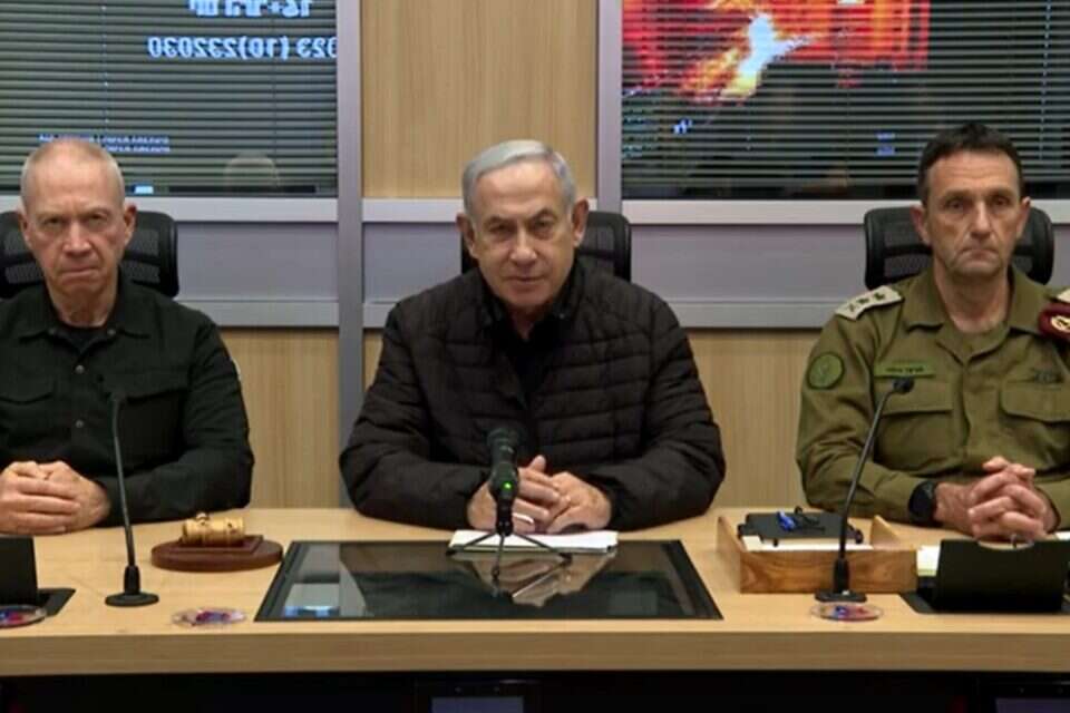 נתניהו עם גלנט והרמטכ"ל , לע"מ