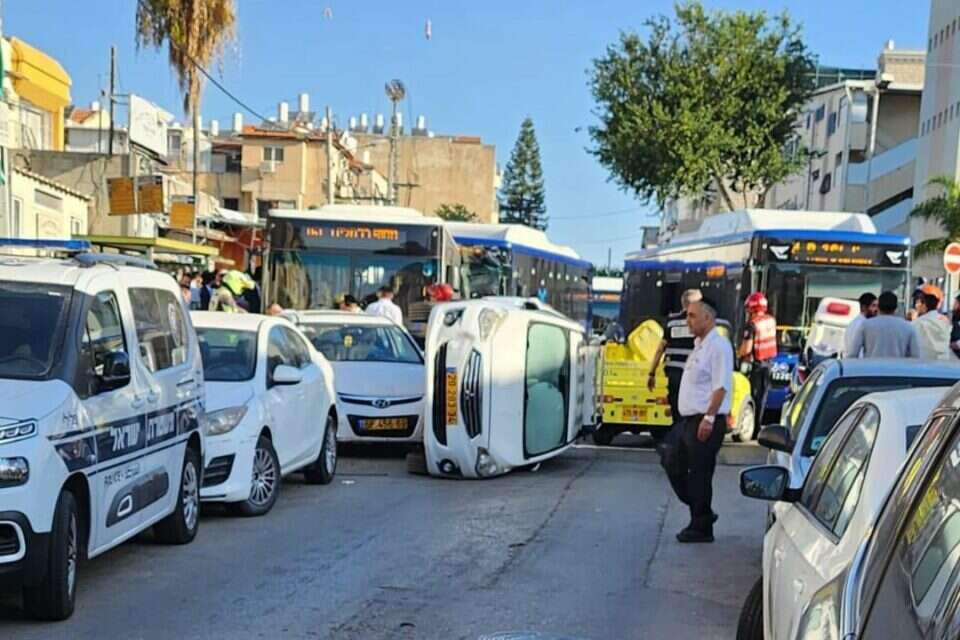 זירת התאונה בבני ברק, היום , חדשות בני ברק