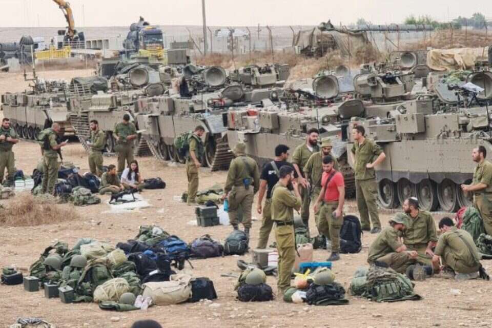 חיילי מילואים סמוך לגבול רצועת עזה (ארכיון) , שמואל בוכריס