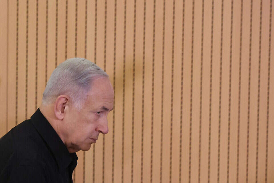 נתניהו במסיבת העיתונאים , אי.אף.פי