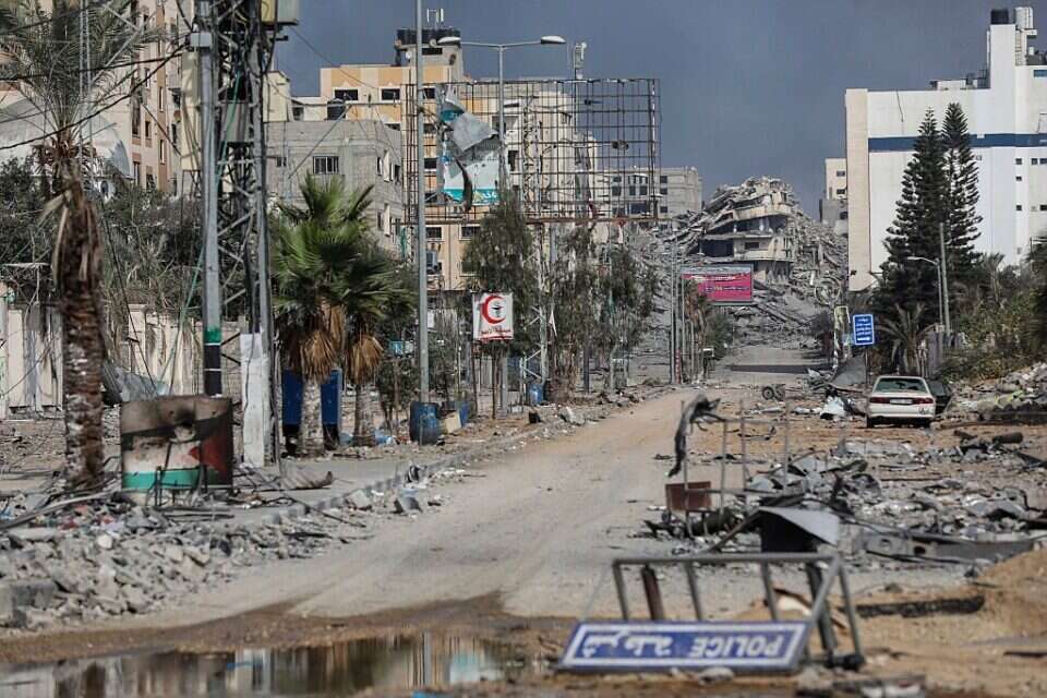 רחובות עזה לאחר תקיפות חיל האוויר