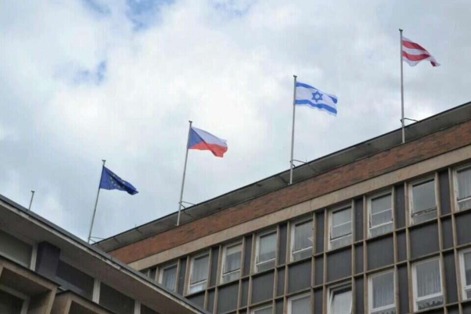 דגלי ישראל שמתנוססים בפראג. , נהוראי סבן
