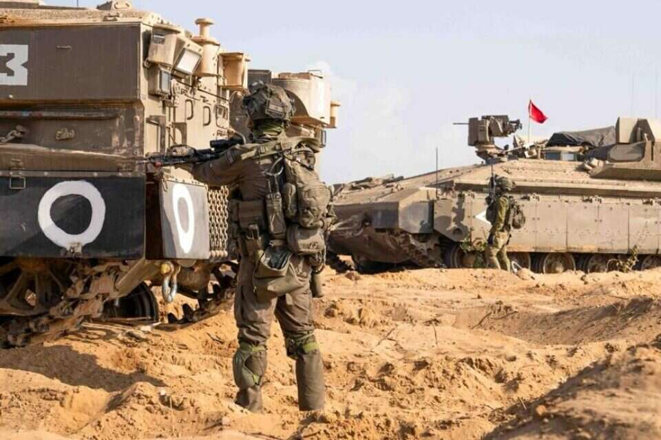 לוחמי חי״ר ושריון בפיקוד חטיבה 460 בצפון רצועת עזה