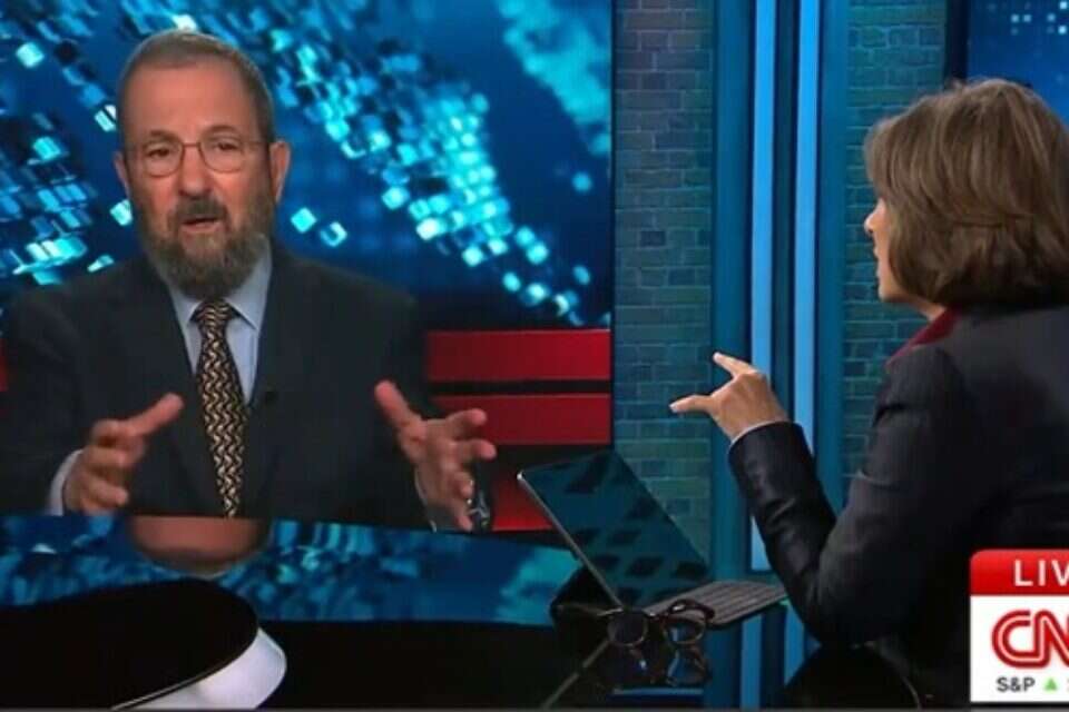 אהוד ברק ב-CNN , צילום מסך