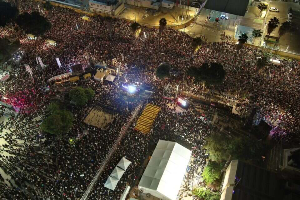 השייח' מואפק טריף בעצרת התמיכה: "הלב נקרע" , אביב אטלס