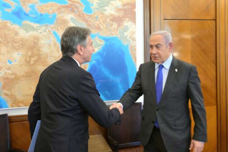 נתניהו ובלינקן , עמוס בן גרשום/לע"מ