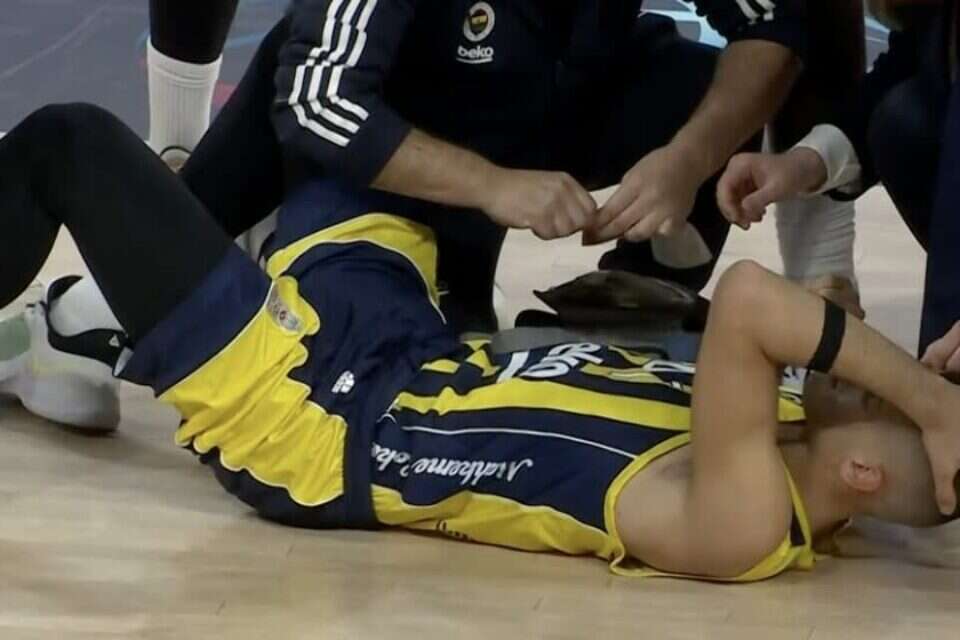 מדר על הפרקט לאחר הפגיעה , צילום מסך