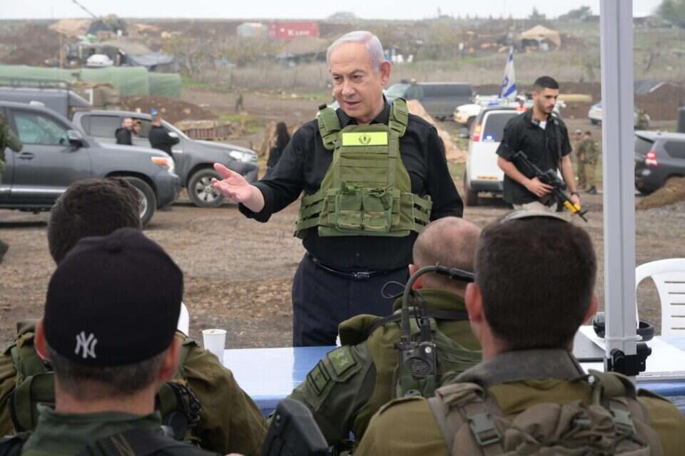 נתניהו עם חיילים בצפון , עמוס בן גרשום/לע"מ
