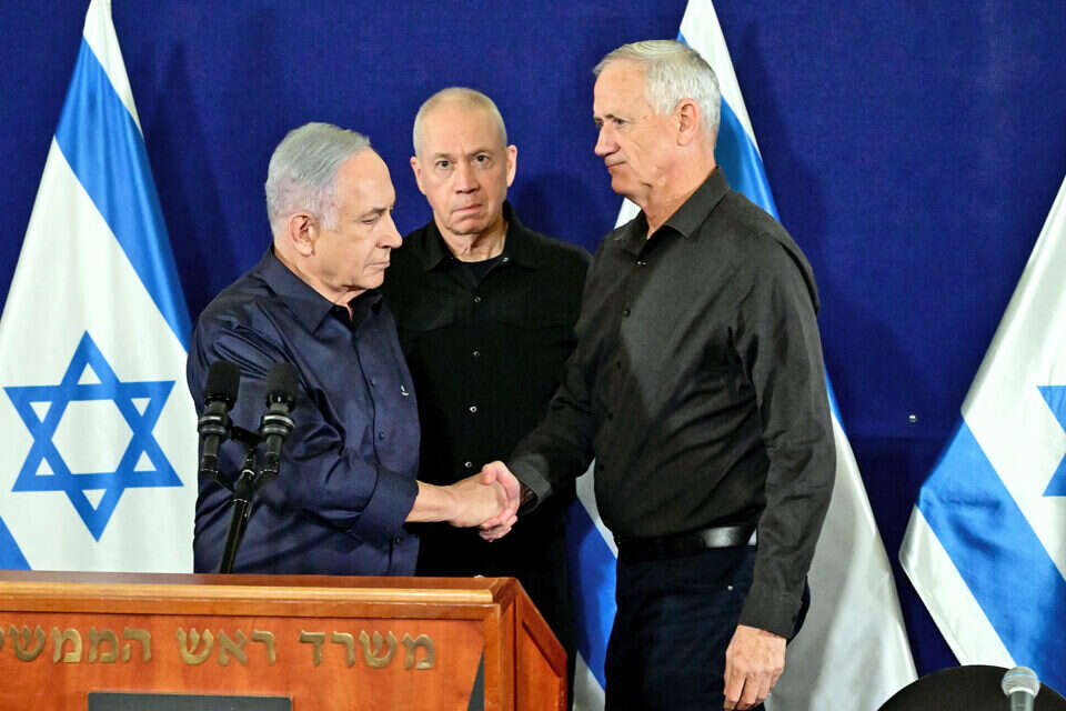 גנץ, גלנט ונתניהו (ארכיון) , יוסי זליגר