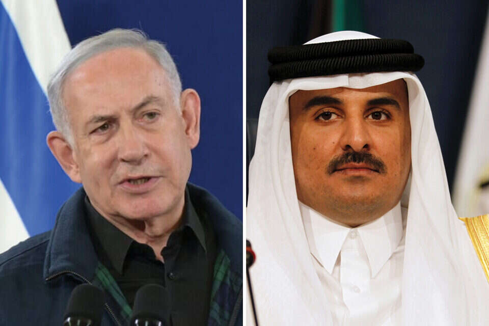 אמיר קטאר ורה"מ נתניהו  , רויטרס ועמוס בן גרשום