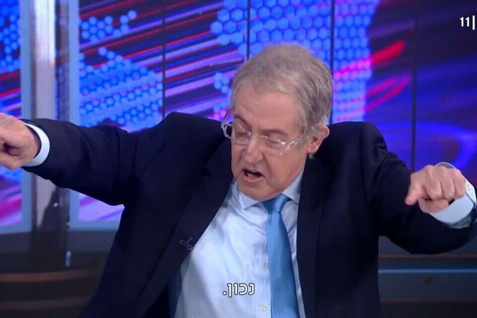 גידי גוב בדמותו של ינון מגל בערוץ 14. "צודק תמיד" , צילום מסך