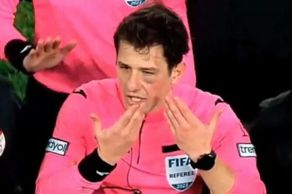 השופט לאחר התקיפה, שימו לב לעין , מתוך טוויטר