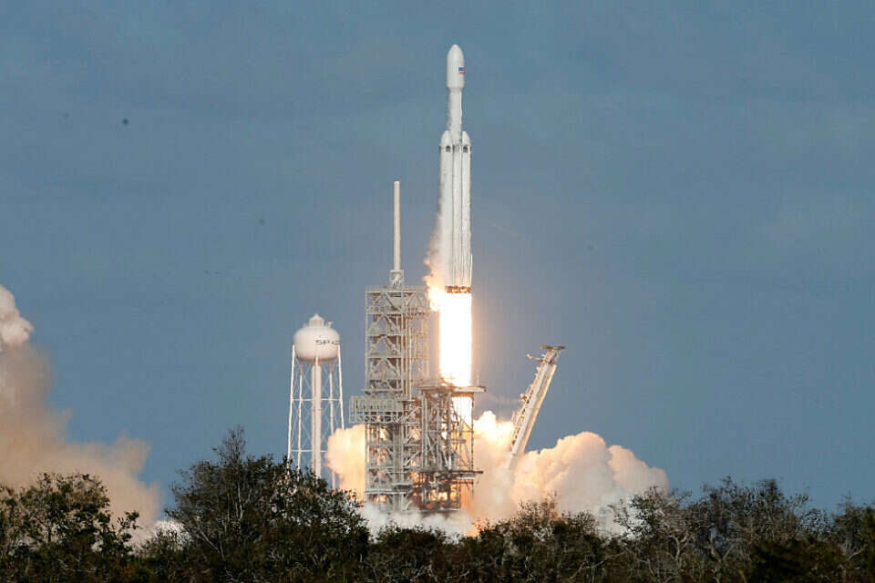 טיל ה-Falcon Heavy ממריא באחת המשימות הקודמות שלו. ארכיון , רויטרס