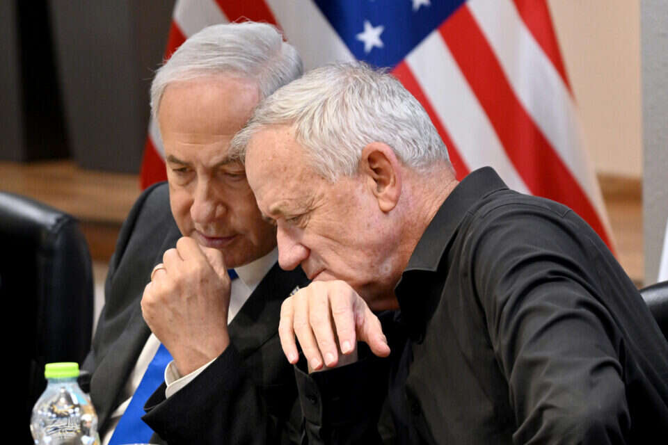 נתניהו וגנץ (ארכיון) , חיים צח/לע"מ