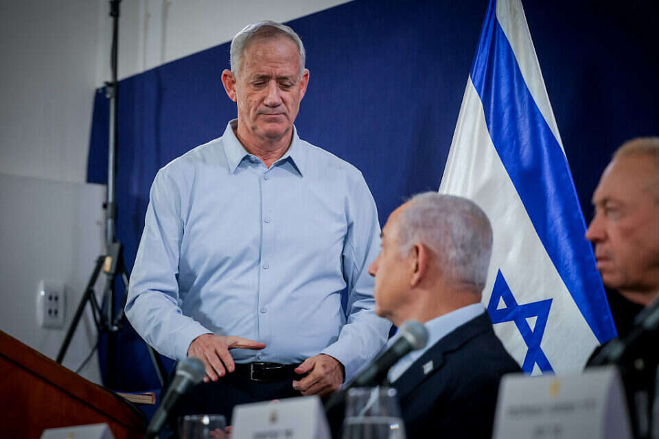  גנץ ונתניהו (ארכיון) , חיים גולדברג/פלאש 90