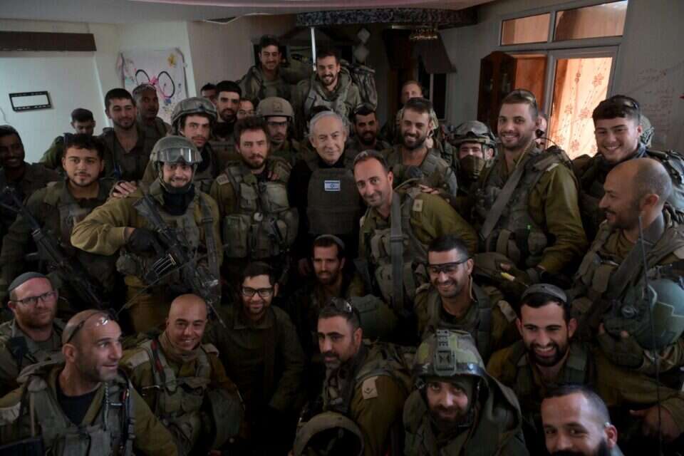 נתניהו בביקורו בצפון רצועת עזה  , אבי אוחיון /לע"מ