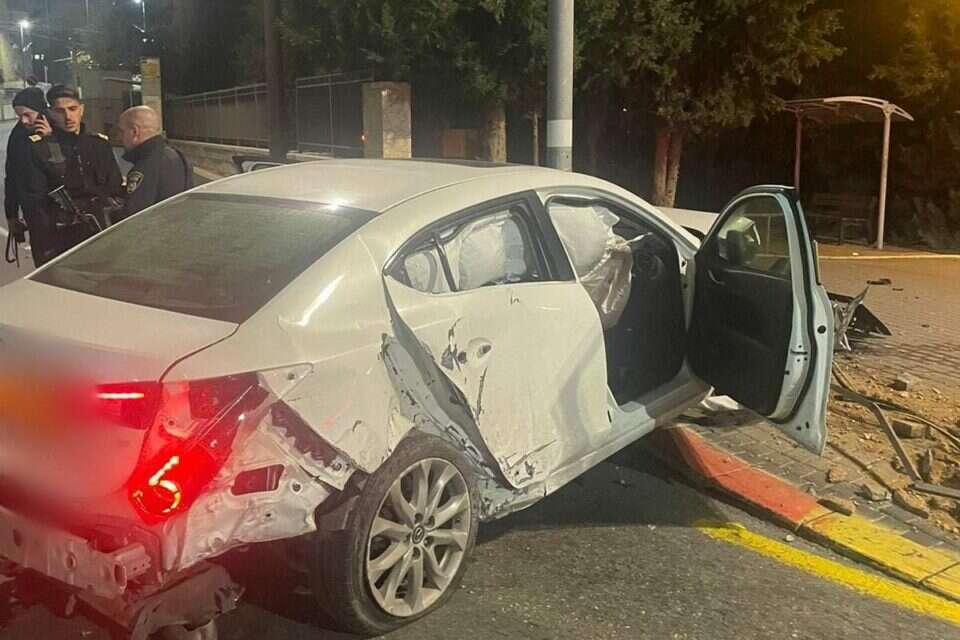 הרכב הגנוב בתום המרדף אחר הפלשתיני , דוברות המשטרה