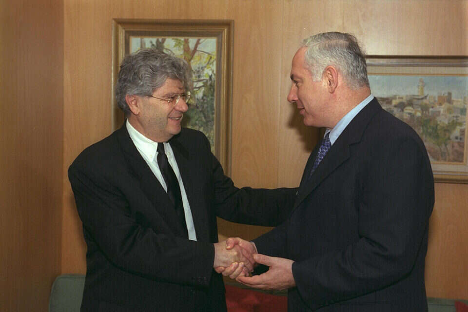 נתניהו ואהרון ברק (ארכיון) , עמוס בן גרשום/לע"מ