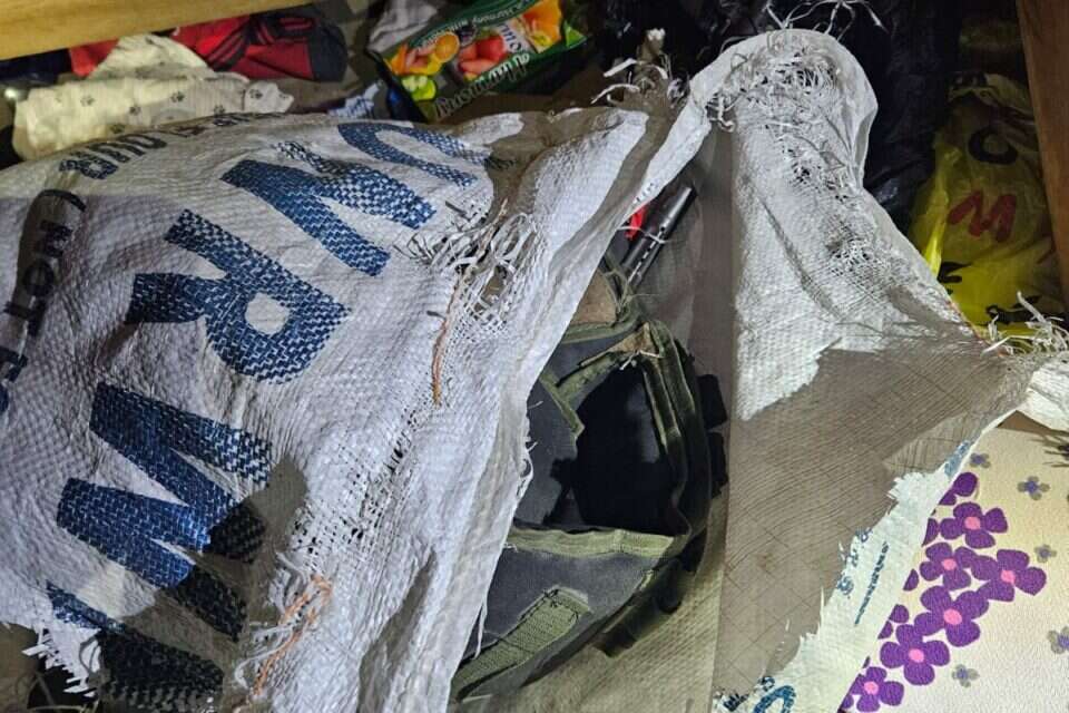 אמצעי לחימה בשק של ארגון אונר"א , דובר צה"ל