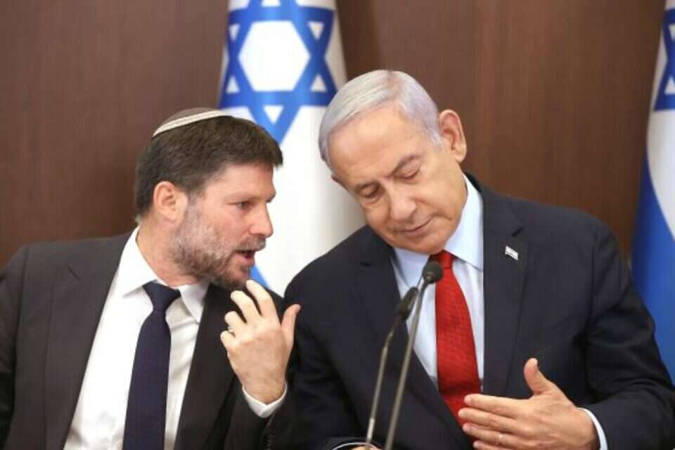 נתניהו וסמוטריץ' (ארכיון) , עמית שאבי