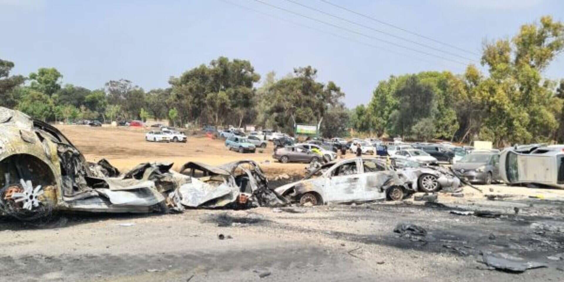 מכוניות במתחם מסיבת הנובה בקיבוץ רעים (ארכיון) , שמואל בוכריס