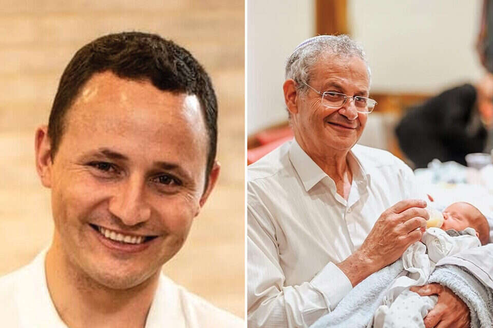 יאיר מאיר ז"ל (מימין) ובנו רס"ן (מיל') דוד מאיר , דובר צה"ל