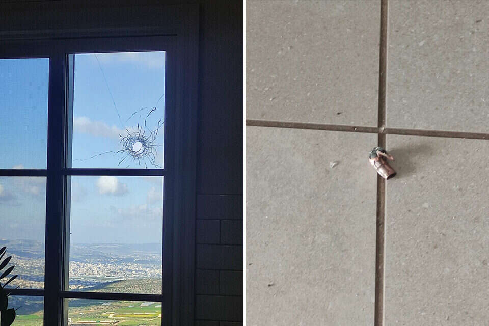 שבר הקליע מהירי על הבית בקיבוץ מירב, היום , ללא