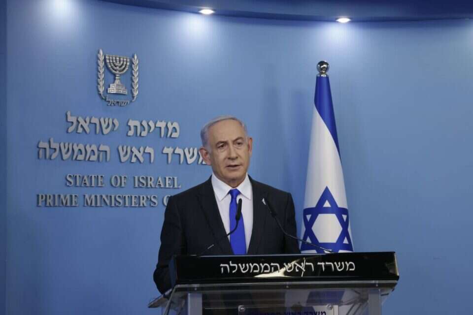 נתניהו בהצהרה (ארכיון) , מארק ישראל סלם הג'רוזלם פוסט