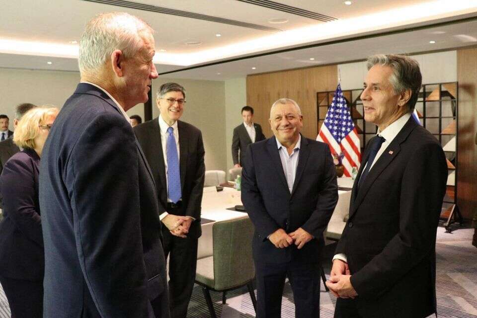 יו״ר המחנה הממלכתי, השר בני גנץ נפגש עם מזכיר המדינה האמריקני אנתוני בלינקן , דוברות המחנה הממלכתי