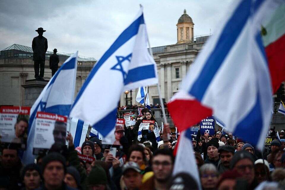 הפגנה פרו ישראלית בלונדון , איי.אף.פי