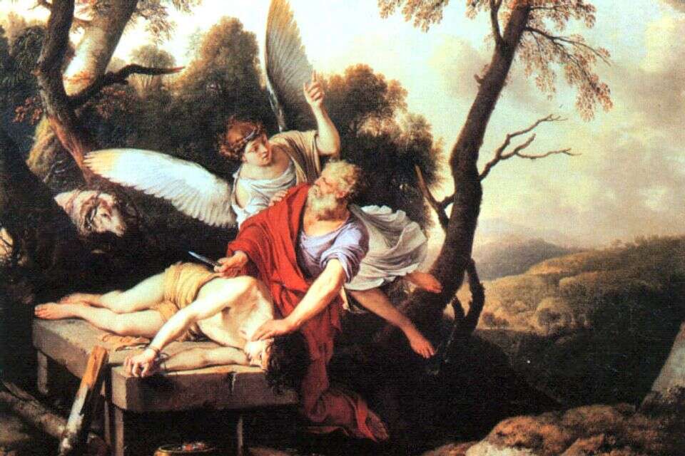 יצחק לא מוכן להיעקד עוד. "עקידת יצחק" מאת הצייר הצרפתי לורן דה לה הייר (Laurent de La Hyre), 1650 , .
