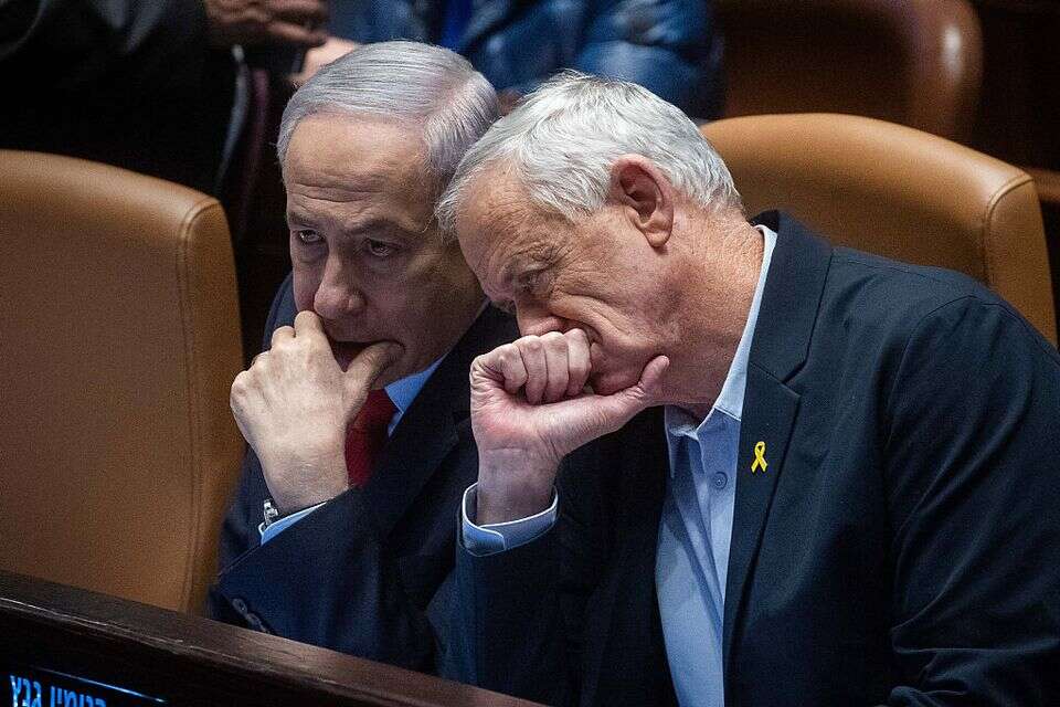 נתניהו וגנץ (ארכיון) , אורן בן חקון