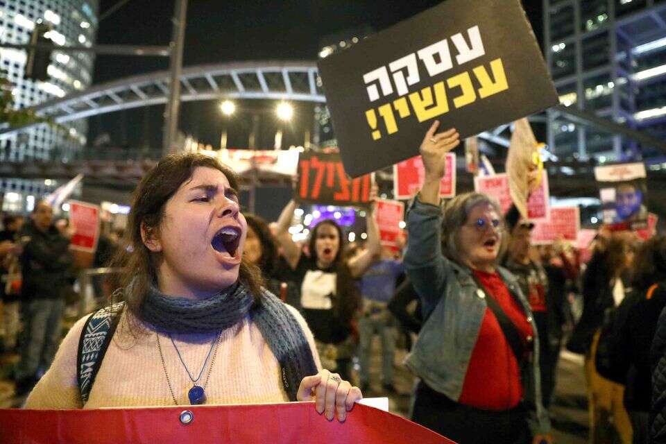 מפגינים למען החטופים בתל אביב , גדעון מרקוביץ'